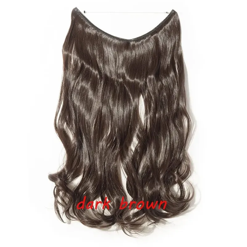 S-noilite 32colors Synthetic Invisible Wire Hair Extension Clip In False Hair Hairpieces Long Hair Extensions For Women
