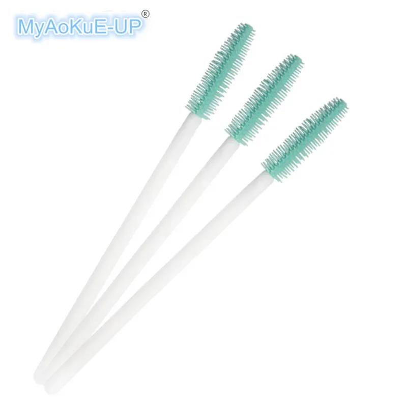 50 pcs Silicone Mascara Wands Applicator Disposable Eyelash Brushes Comb Beauty Makeup Brush For Women Eyelash Extension Tools