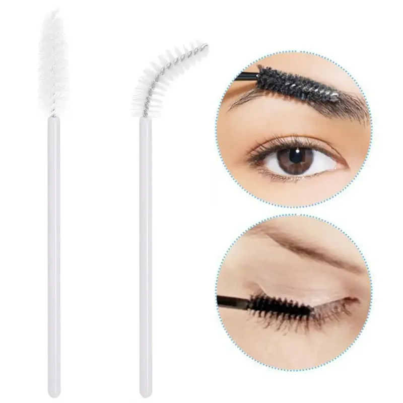 200pcs Disposable Mascara Wand Eyelash Eyebrow Brushes White Applicator Eyelash Extension Make Up Brush Accessories — image 6