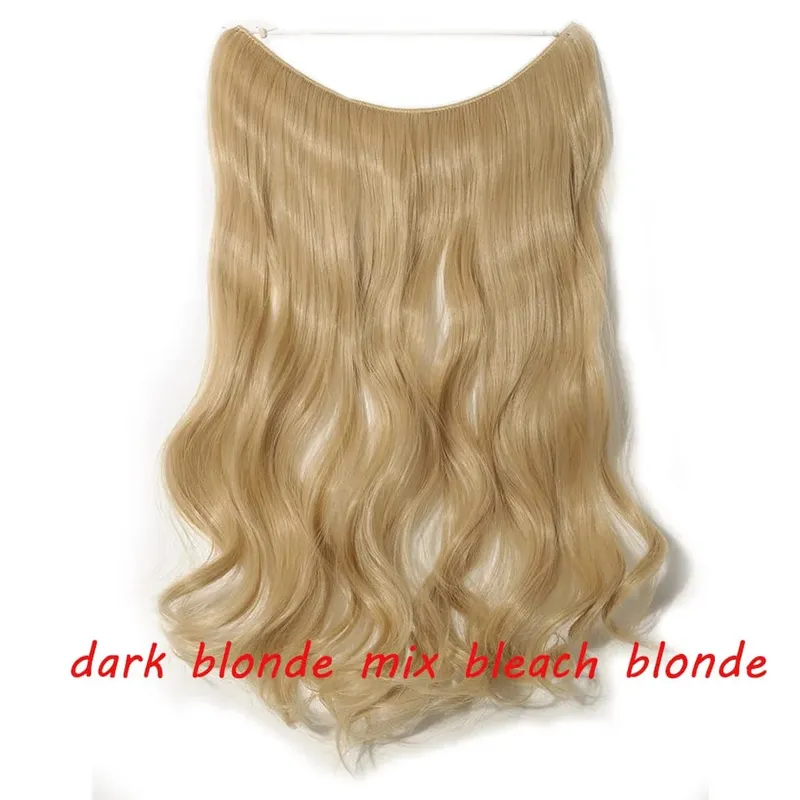 S-noilite 32colors Synthetic Invisible Wire Hair Extension Clip In False Hair Hairpieces Long Hair Extensions For Women