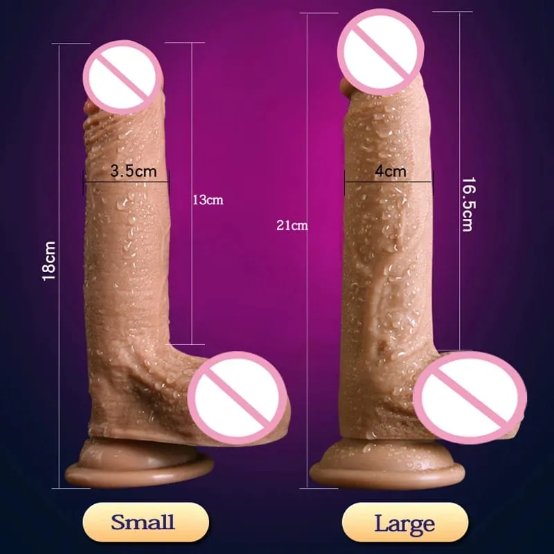 Super Soft Double-layer Silicone Dildo Realistic Dildo Male Artificial Penis Dick Female Masturbator Adult Sex Toys For Women — image 5