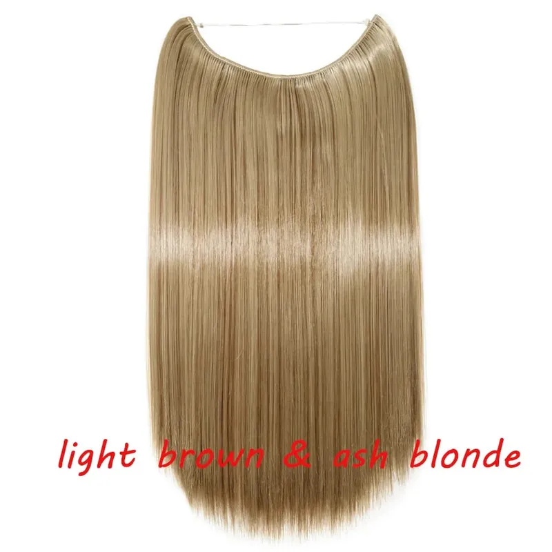 S-noilite 32colors Synthetic Invisible Wire Hair Extension Clip In False Hair Hairpieces Long Hair Extensions For Women