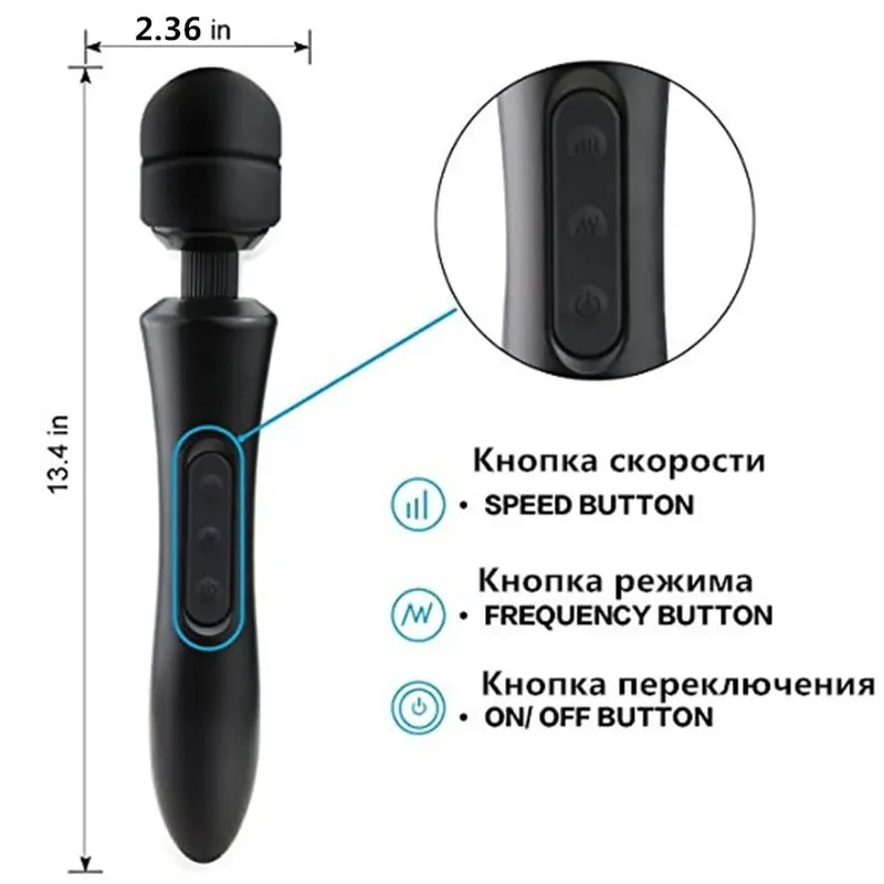 Body Massage Vagina Magic Wand Massager AV Vibrators Dildo Masturbator Product Clitoris Stimulator Adult Sex Toy Women Men Penis — image 3