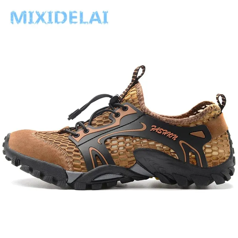 2024 Summer Spring Big Size Men Shoes Casual Mesh Artificial Leather Patchwork Breathable Outdoor Male Sneakers Walking Footwear — image 2