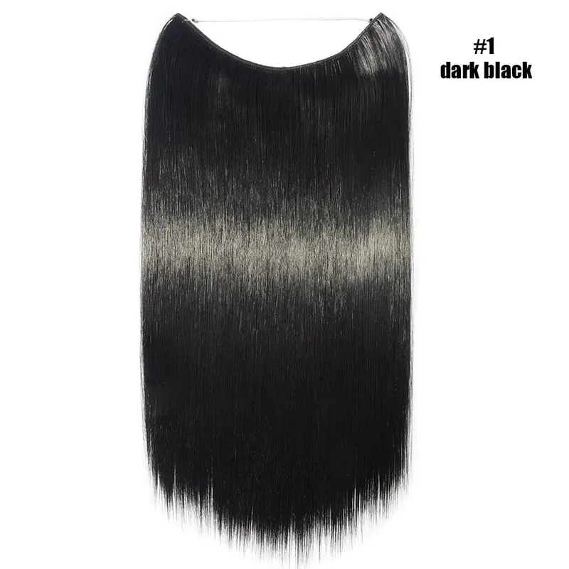 Synthetic Invisible Wire No Clips In Hair Extensions Secret Fish Line Hairpieces Hair Extensions Fake Hair For Women — image 37