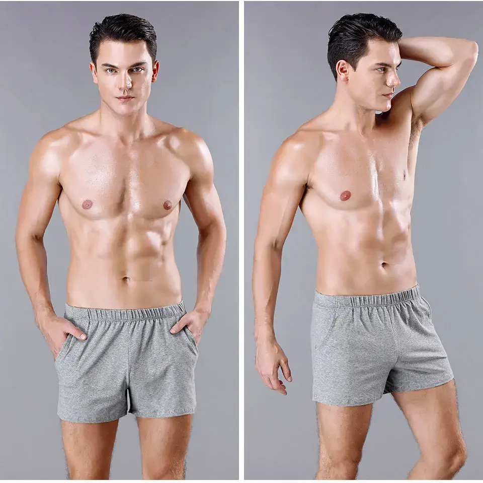 1pc/3pcs Seluar Pendek Longgar Musim Panas Lelaki Fesyen Selesa Kapas Boxers Seluar Pendek Lelaki Bernafas Rumah Seluar Peluh Pendek Seluar Pendek Kasual