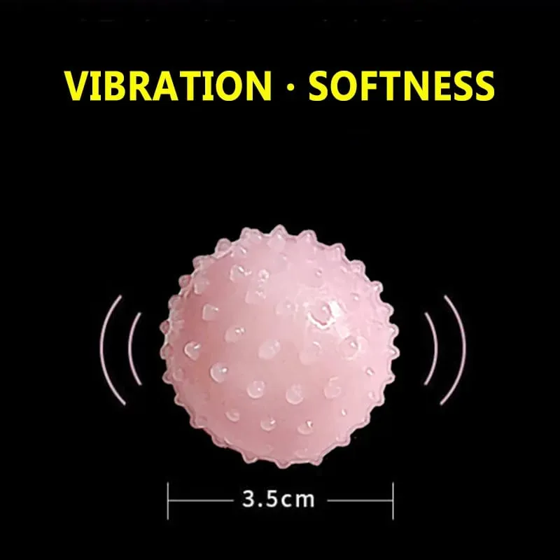 Sex Toy Electric Vibrator Ball With Beads 35mm Soft Prostate Vagina Massager Dick Extender for Condom Men Women — image 5