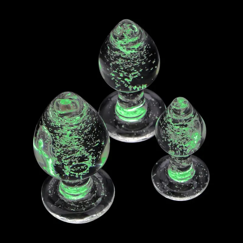 28-40mm Luminous Butt Plug Glass Anal Beads For Women Dildos Female Masturbator Sex Toys Adult Men Couple Games Erotic Products — image 1