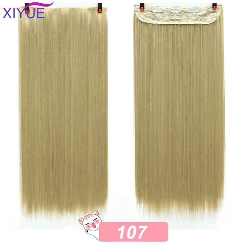5 Clips Synthetic Hair Long Straight Clip In Hair Extensions False Hair Black Hair Pieces for Women — image 13