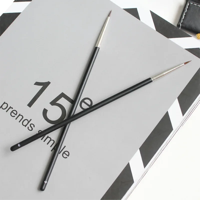 Beauty Makeup Brushes Fine Eyebrow Cream Brush Eyeliner Pen Black Eyeliner Brush Mink Hair — image 1