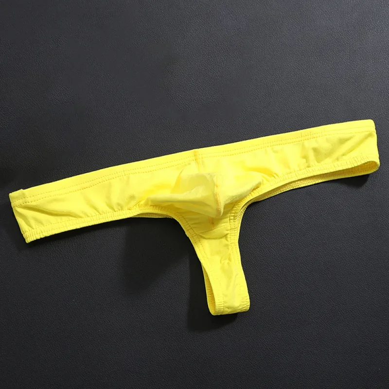 Men Sexy Underwear Cotton Thong Underpants Male Intimates Clothes Low Rise Stretch G-String T-Back Briefs Solid Color Breathable