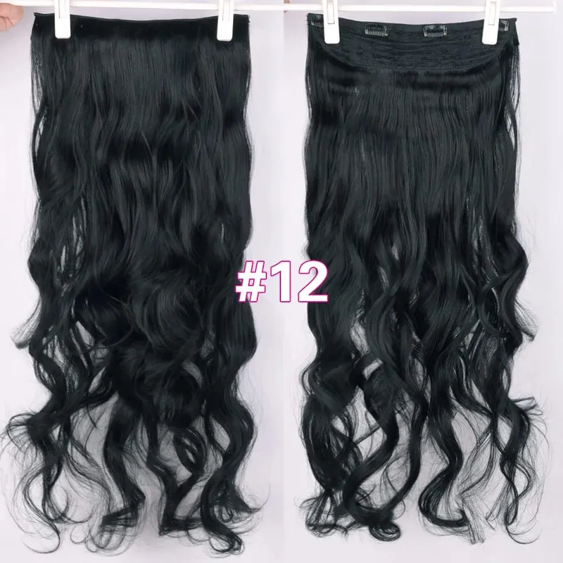 Silike Synthetic Body Wave Clip In Hair Extensions 32 inch 24inch Synthetic Heat Resistant Fiber Curly Clips Hair Extension