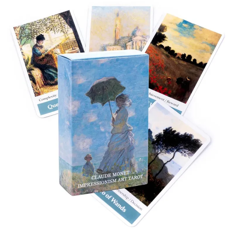 Claude Monet Impressionism Art Tarot 80 Tarot Cards Card Game Party Table Board Game Card Deck Fortune-telling Oracle Cards — image 1