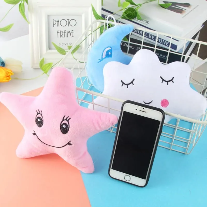 Plush Pillows Moon Star Cloud Shaped Pillow Pink White Blue Room Chair Decor Soft Cushion Stuffed Plush Toys For Children Baby — image 3