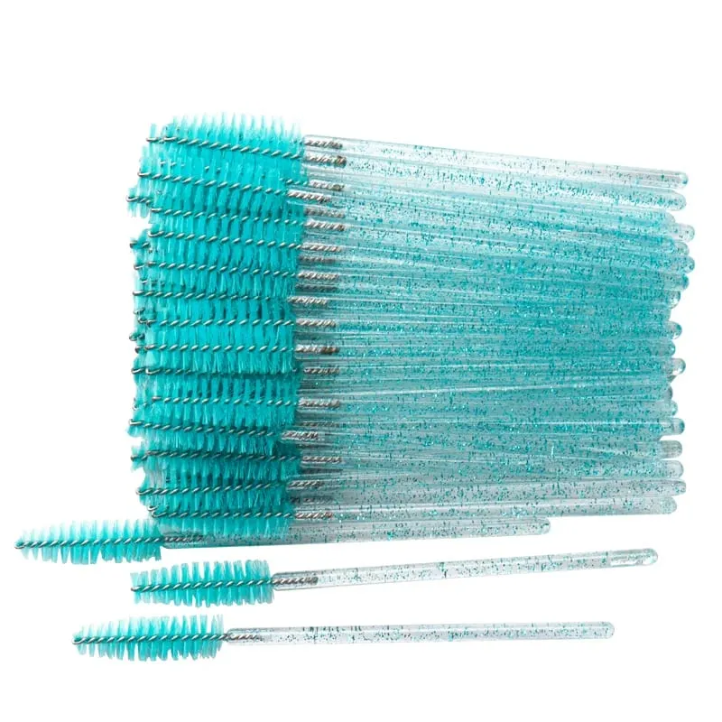 50 Pcs Disposable Crystal Eyelash Brush Mascara Wands Applicator Diamond Eye Lash Brushes Eyelash Extension Makeup Brush Tools — image 3