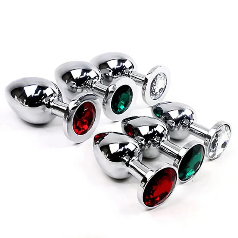 diamond Metal Anal Toys Butt Plug Stainless Steel crystal Anal Plug Sex Toys for women bullet Sex Products For Adults Smooth — image 6