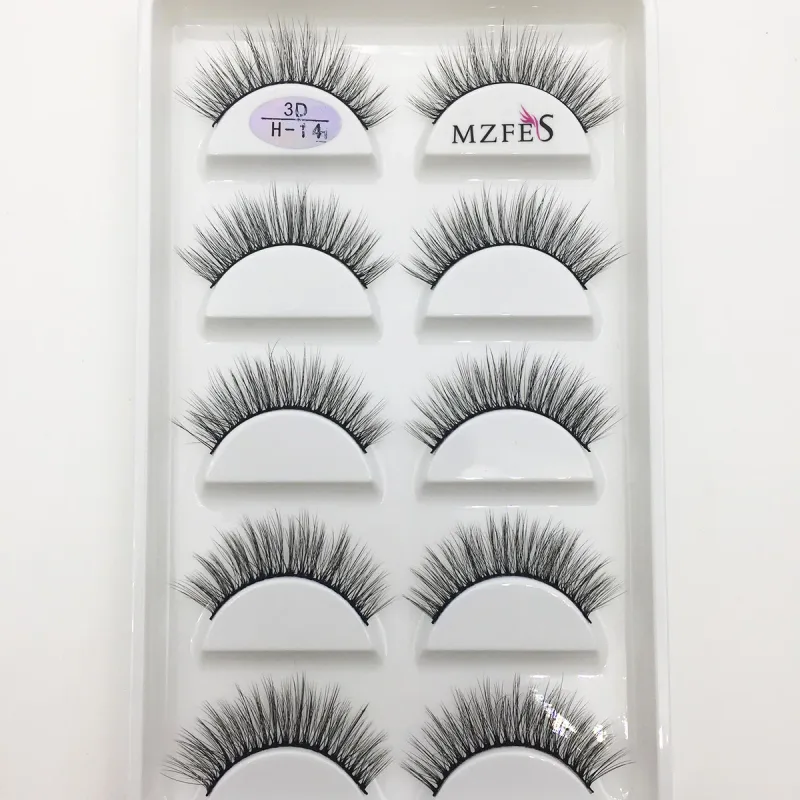 10/50 Boxes 3D Mink Eyelashes Natural Thick False Eye Lashes Mink Lashes Soft Fake Eyelash Wispy Makeup Cilios H13 Cat — image 12