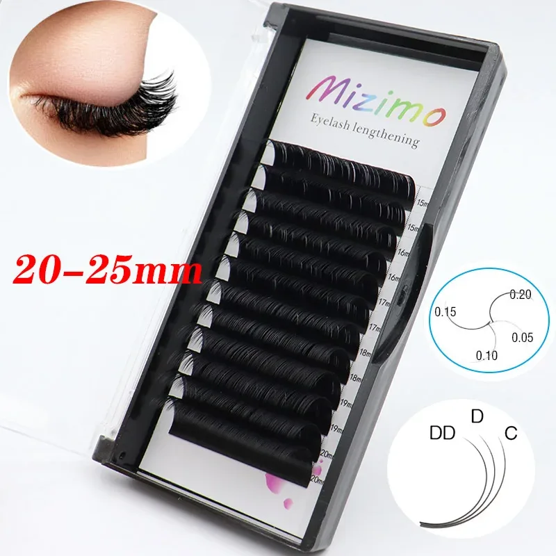 Mizimo 10mm-25mm C/D Mink Eyelash Single Grafted False Eyelash Black Natural Extended Flowering Eyelash Eye Makeup Eyelash — image 6