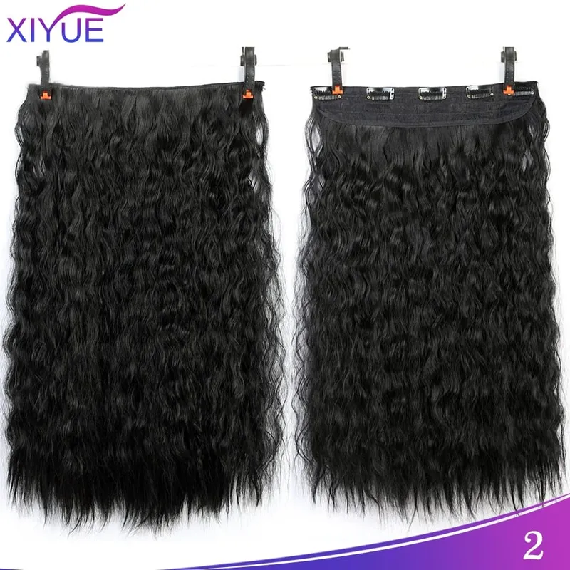 5 Clips Synthetic Hair Long Straight Clip In Hair Extensions False Hair Black Hair Pieces for Women — image 30