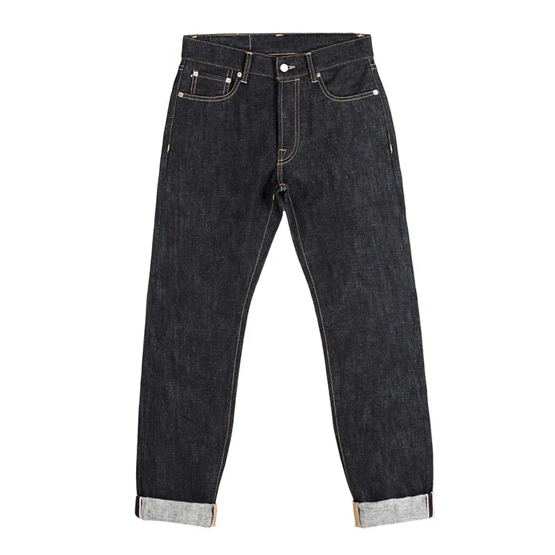 Red Tornado Slim Straight Fit Men's Jeans 16oz Selvage Denim Pants Dark Blue