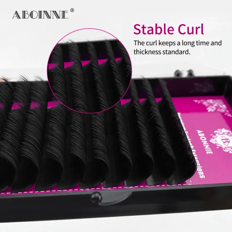 Abonnie 8-25mm Classic Eyelashes Extensions Fluffy Eye Lashes Extension Premium Individual Lashes Extensions All Size Cilios — image 3
