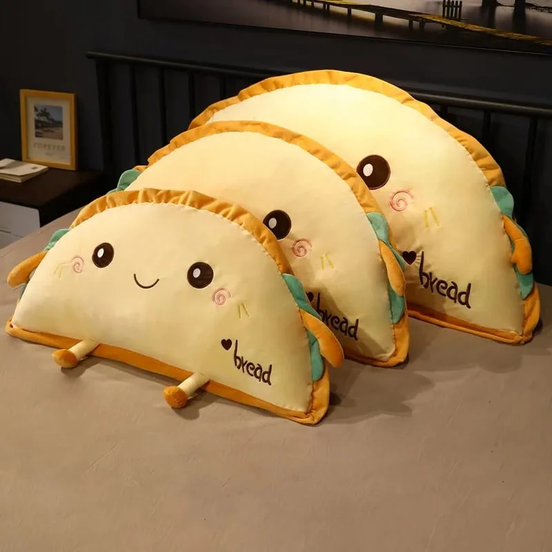Food Semicircle Toast Cake Plush Toy Cute Bread Stuffed Doll Soft Nap Sleep Pillow Sofa Bed Cushion Creative Birthday Gift 95cm — image 3