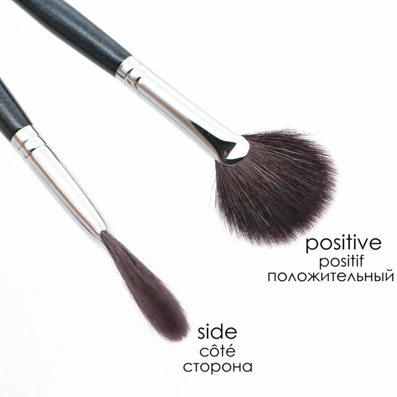Fan Highlighter Brush Makeup Natural Goat Hair Powder Blender Make Up Brushes — image 6