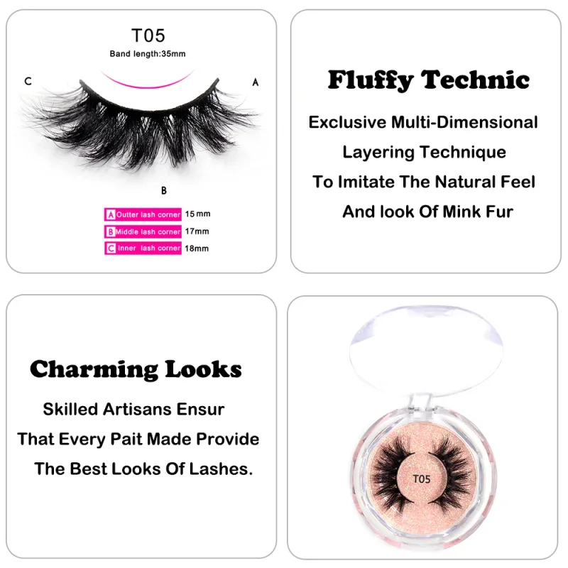 Eyelashes 3D Mink Lashes Fluffy Soft Wispy Volume Natural Long False Eyelashes Eye Lashes Reusable Eyelashs Makeup