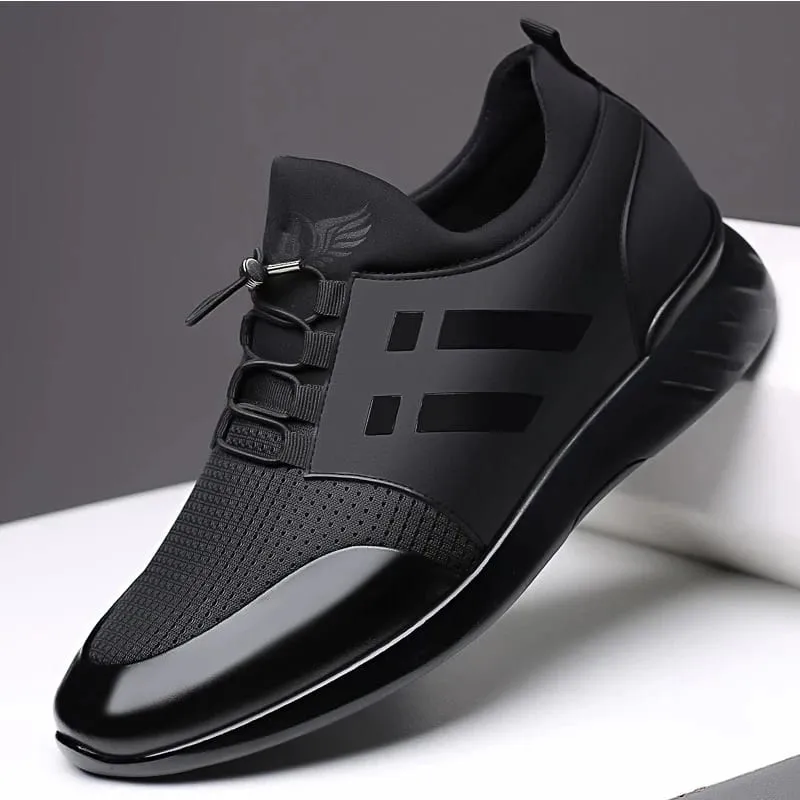 oein 2022 Men's Sneakers Quality 6CM Increasing British Shoes New Breathable Summer Casual Sneakers Big Size Office Shoes Men — image 2