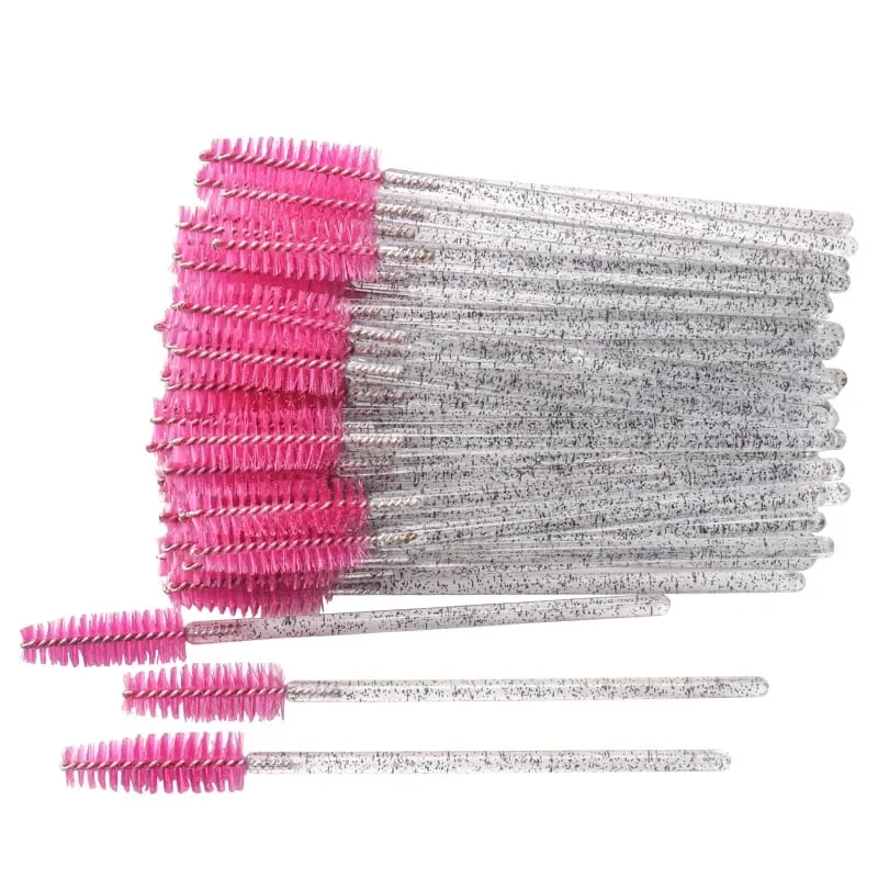50pcs Shiny Disposable Eyelash Brush Applicator Wands Curler Mascara Eyebrow Makeup Tools Spoolers Comb Wands Spoolies Brushes — image 17
