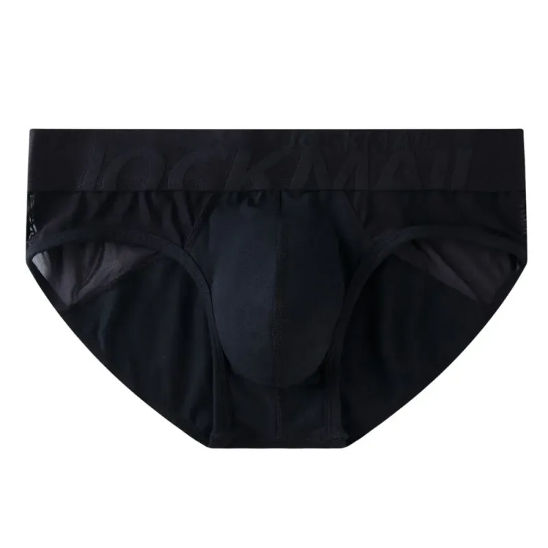 Jockmail กางเกงในชายเซ็กซี่ชุดชั้นในชายผ้าฝ้าย Low Rise Underpant เส้นด้ายสุทธิลูกไม้, Breathable ฤดูร้อนกางเกงขาสั้น calzoncillos hombre slip — image 18