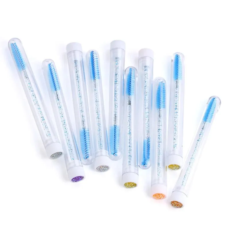 1-10pcs Pink Eyelashes Brushes Reusable Eyebrow Brush for Eyelash Extension Crystal Eyelash Brush Mascara Tube Make Up Hot Sales — image 6