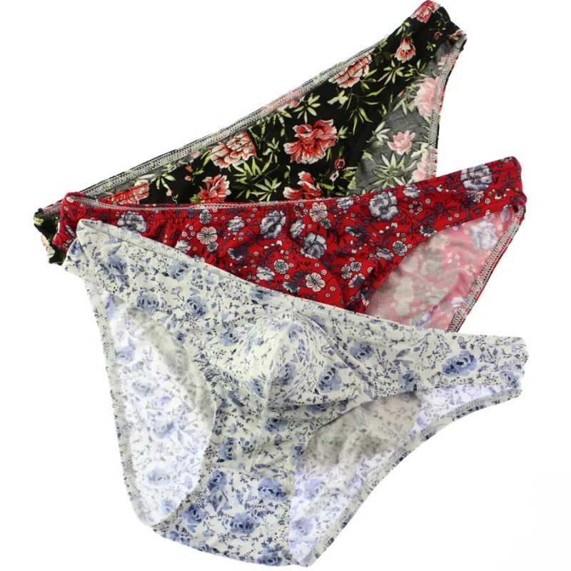 3pcs Men's Underwear Male printed Briefs Underpants for Men Brief Cotton Fiber Panties Mens Bikini Pant Men Sexy Slip Hombre Y09