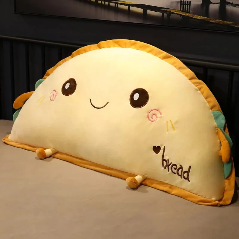 Food Semicircle Toast Cake Plush Toy Cute Bread Stuffed Doll Soft Nap Sleep Pillow Sofa Bed Cushion Creative Birthday Gift 95cm — image 4