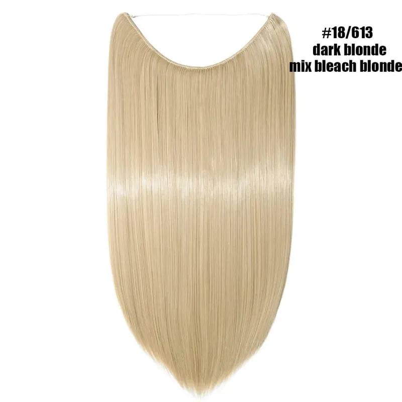 Synthetic Invisible Wire No Clips In Hair Extensions Secret Fish Line Hairpieces Hair Extensions For Women Daily — image 37