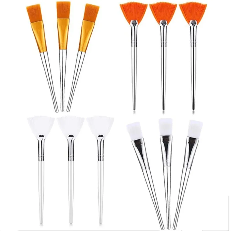 3/4Pcs Makeup Tools DIY Face Mask Brush Set Soft Applicator Brushes Includes Soft Fan Facial Brushes Acid Applicator Brush — image 2