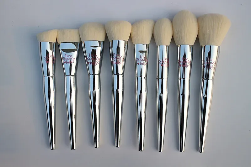 19pcs/set High quality full functional Makeup brushes Set Powder Blusher Highlight Eyeshadow eyebrow Make up brushes silver coat — image 3