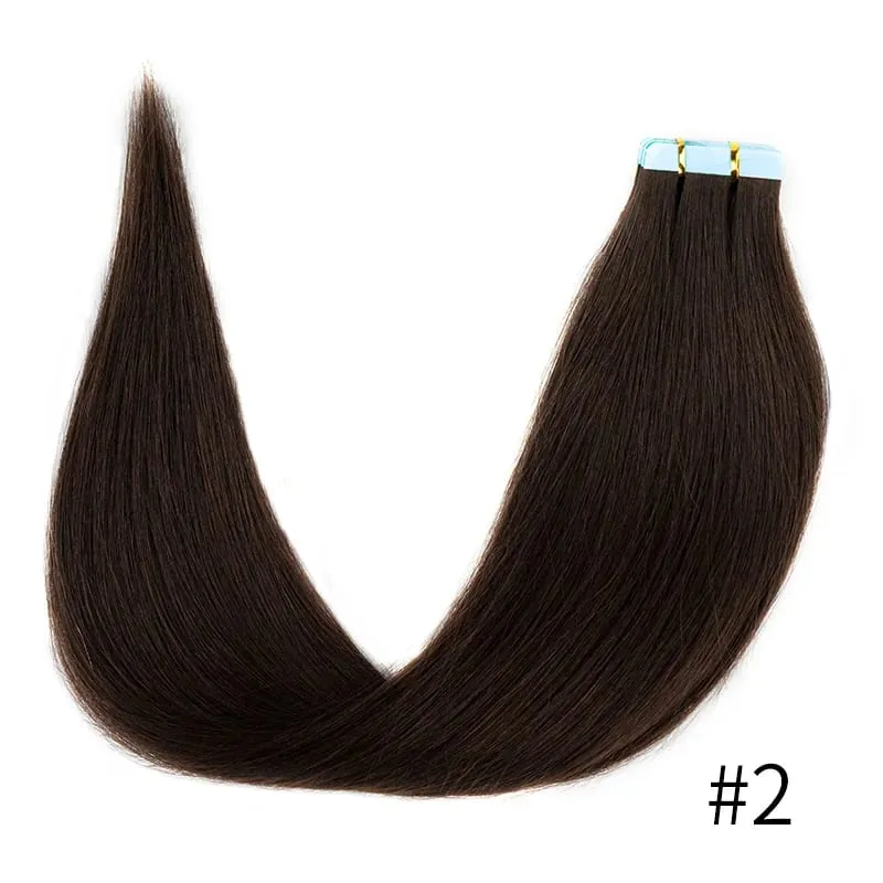 Veravicky cuivre rouge 50G ruban dans les Extensions de cheveux humains peau trame adhésif Invisible Machina Remy sans couture 100% vrais cheveux — image 9