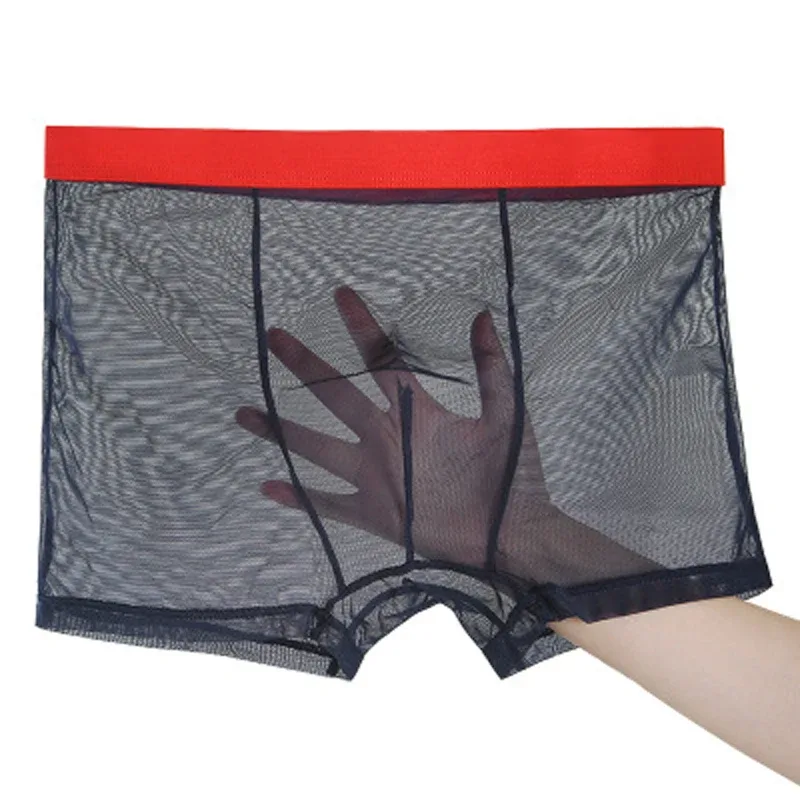 Heren Ondergoed Heren Ultradunne Transparante Boxershorts Mannelijke Mesh Slips Homme Slipje Boxershorts Comfortabele heren Onderbroek