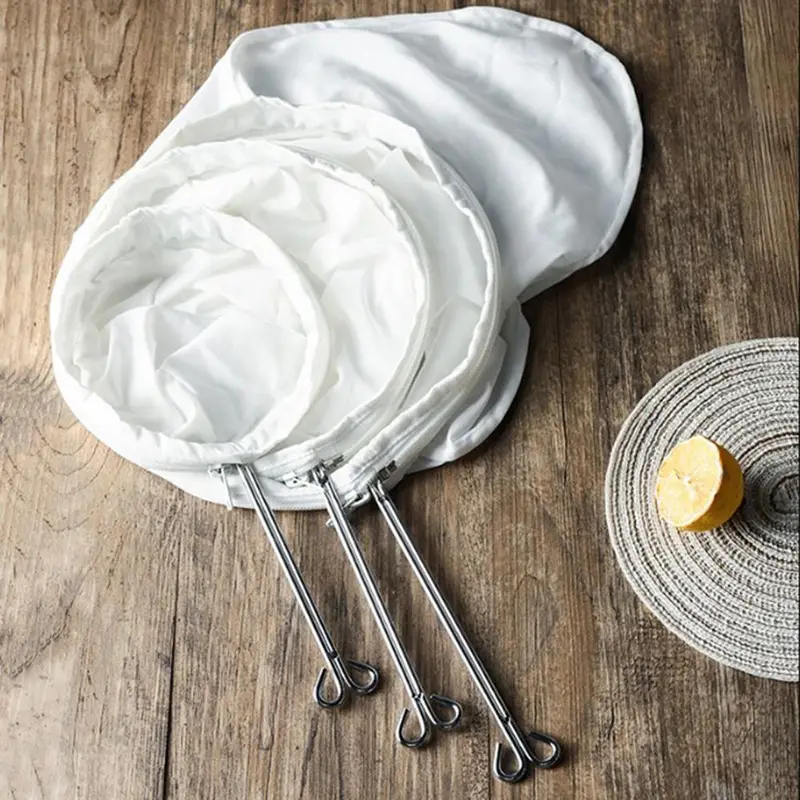 Reusable Fabric Mesh Filter Nut Milk Bag Colander Strainer for Soybean Juice Herb Tea Cold Brew Drip Coffee Filter Kitchen Tool — image 1