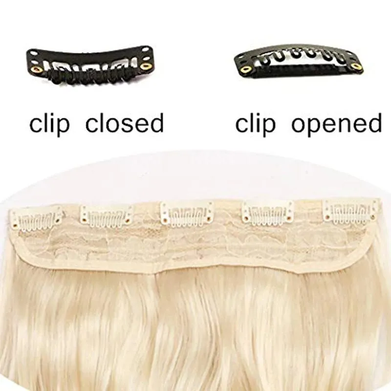 32inch Synthetic Hair Extensions One Piece 5 Clips Long Straight High Temperature Fiber Black Brown Hairpiece — image 5