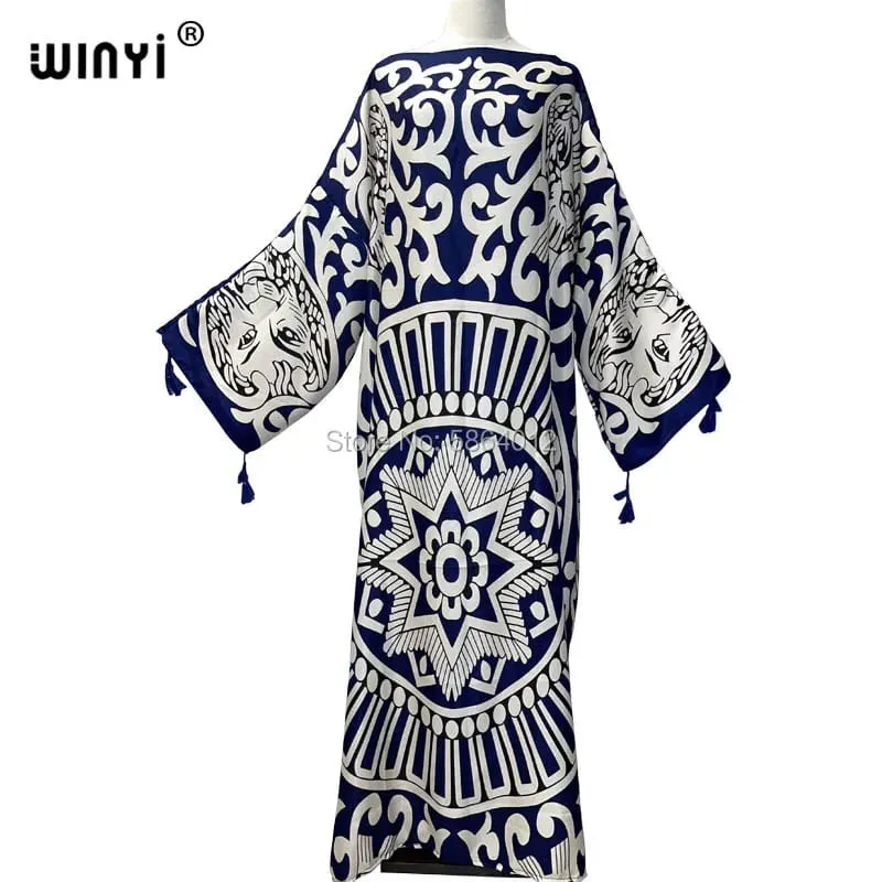 Cotton Robe Femme Hiver Платье Elegant Long Sleeve Мусульманские Комплекты Splicing Stripe Print Female Dresses Vestdios Abaya — image 43