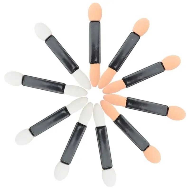 12PCS Eyeshadow Applicator Pro Sponge Double Ended Make Up Supplies Portable Eye Shadow Brushes Nail Mirror Powder Brush — image 5