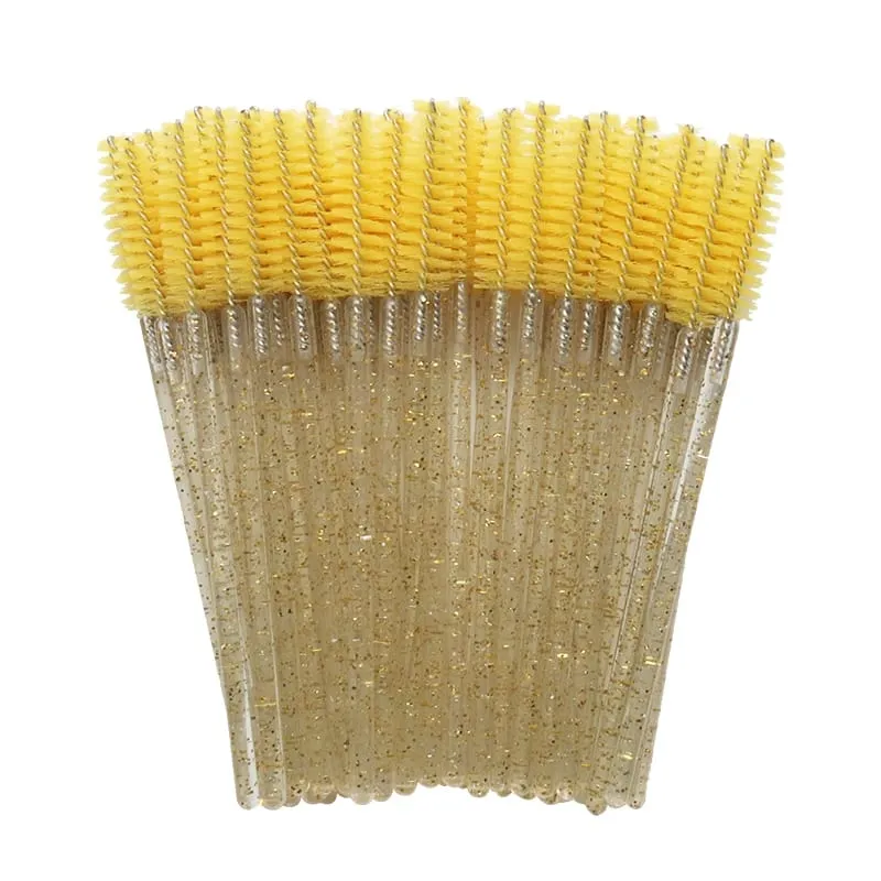 50pcs Shiny Disposable Eyelash Brush Applicator Wands Curler Mascara Eyebrow Makeup Tools Spoolers Comb Wands Spoolies Brushes — image 13