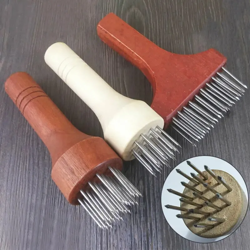 Belly Pork Skin Crispy Hand Tool Hole Hammer Needle Poke Pointed Needle Stainless Steel Fast Tenderizer Loose Steak Kitchen Tool — image 2