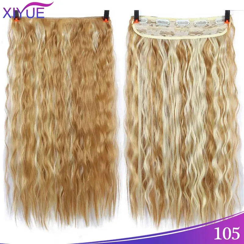 5 Clips Synthetic Hair Long Straight Clip In Hair Extensions False Hair Black Hair Pieces for Women — image 26