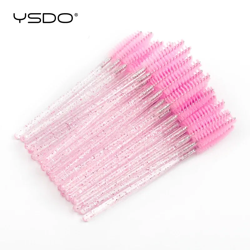 Good Quality 5/50 Pcs Crystal Eyelash Makeup Brushes Diamond Handle Mascara Wands Eyelash Extension Tools