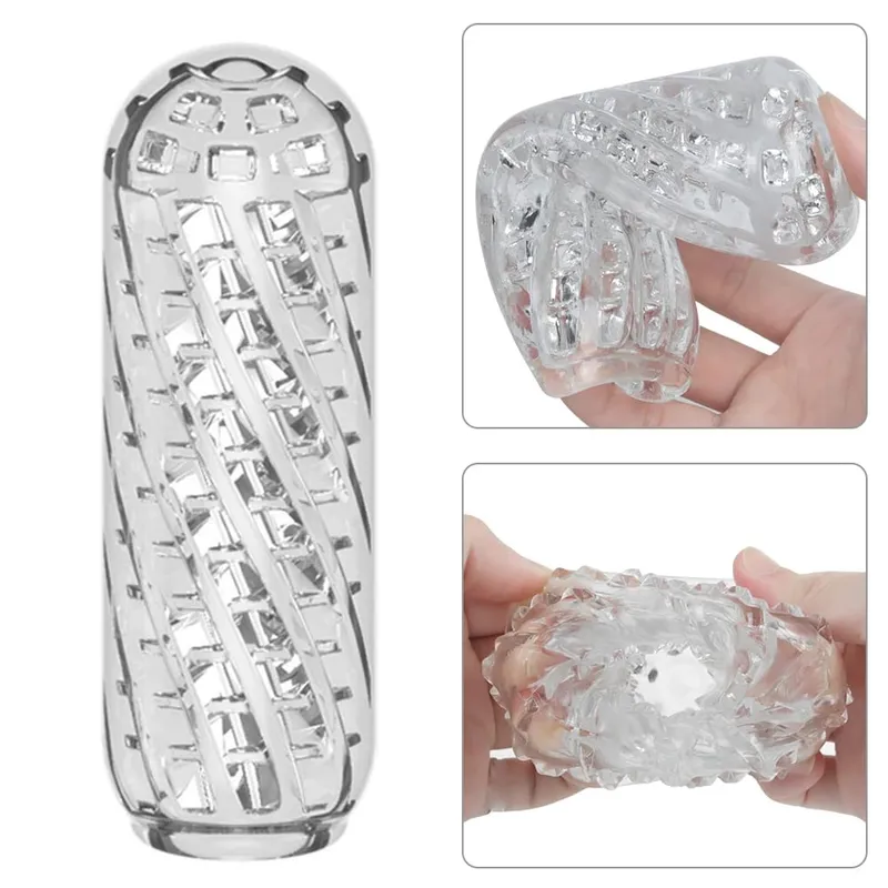 Transparent Male Masturbator Cup Pussy Vaginal for Men 18 Penis Pump Glans Sucking Delay Exerciser Sex Toys Adult Product Erotic — image 4