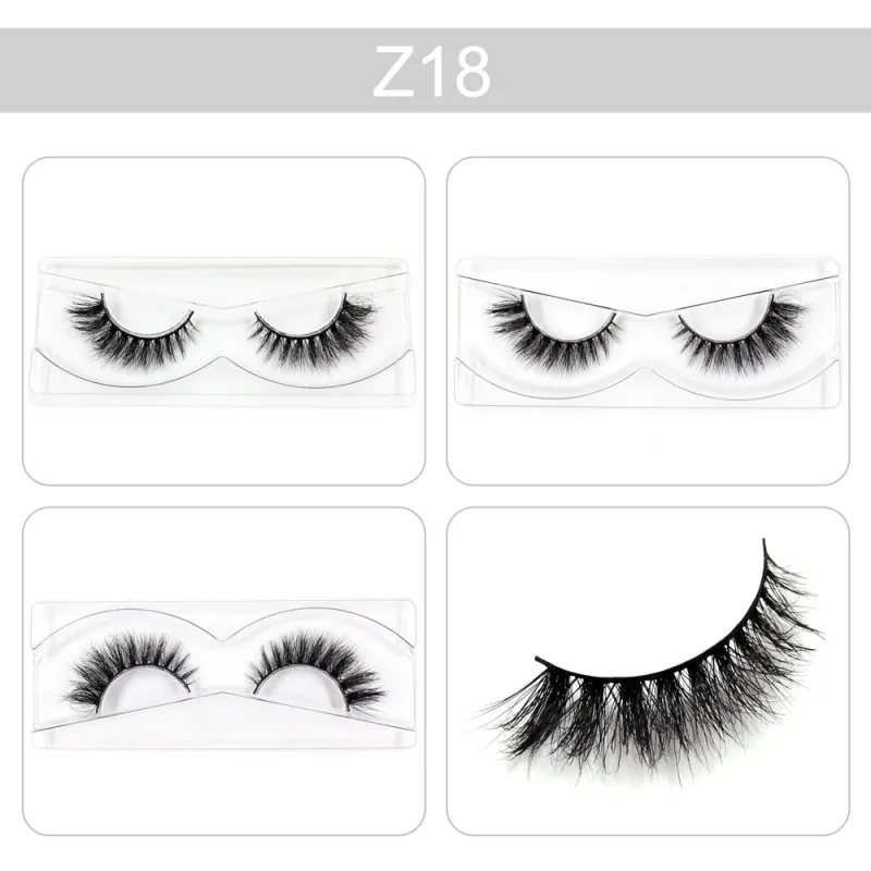 Makeup Lashes 3D Mink Eyelashes Wispy Volume False Lashes Dramatic Lash Natural Fuffy Lashes Full Finish Glamorous Eye — image 24