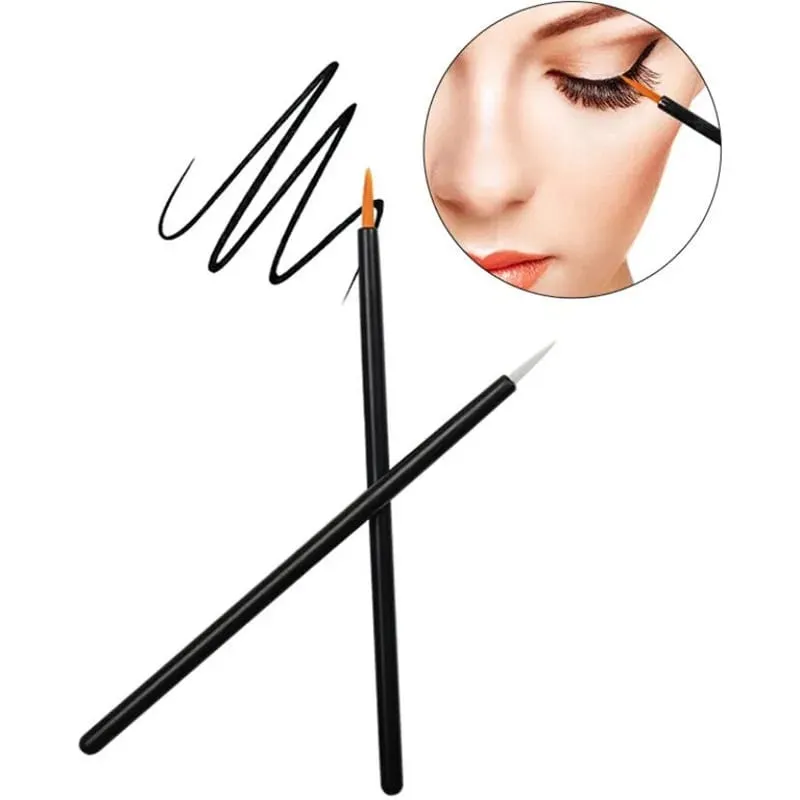 50pcs Reusable Gel Eyeliner Brushes for Eye Makeup & Nail Art Disposable Painting Pens Beauty Application Tools